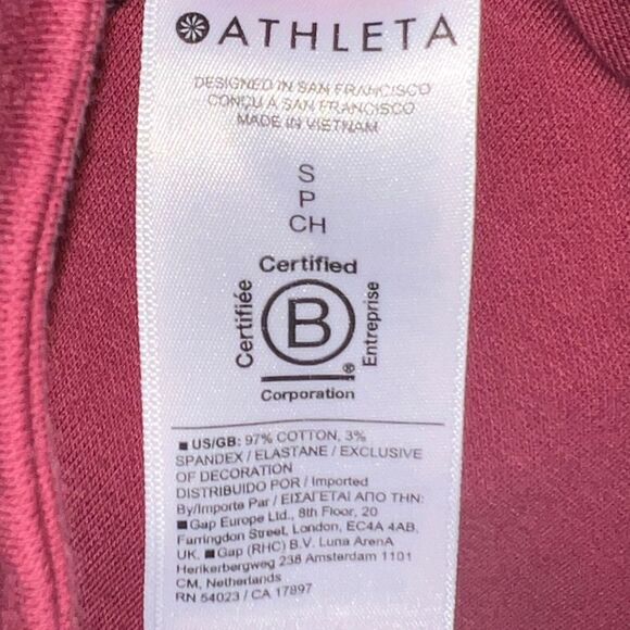 Athleta Sundown Tank Sweatshirt Berry Hoodie Activewear Small NWOT - Picture 11 of 12